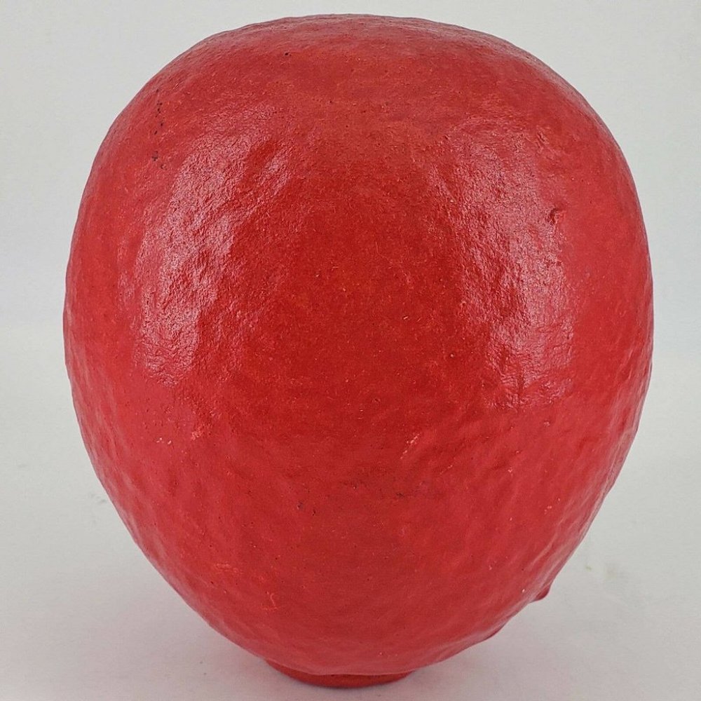 Japanese Daruma Doll Red Wishing Doll Paper Mache 5.5" - Picture 3 of 4